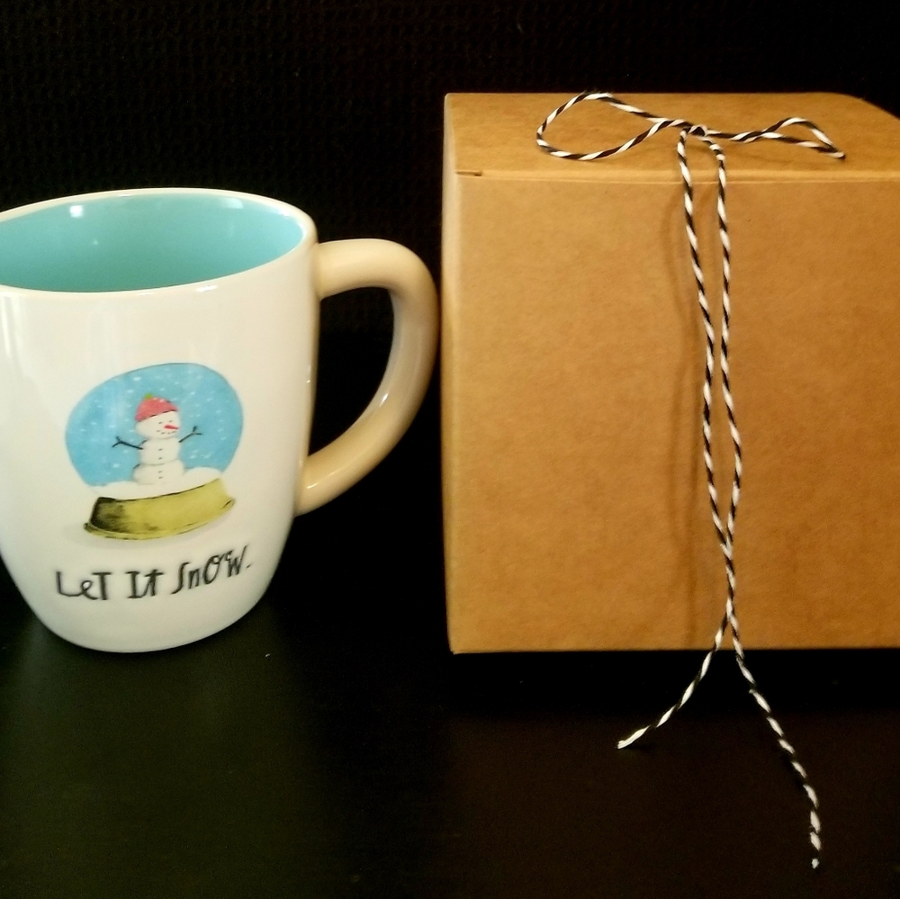 RAE DUNN Let it Snow Globe Coffee Mug w/ Gift Box